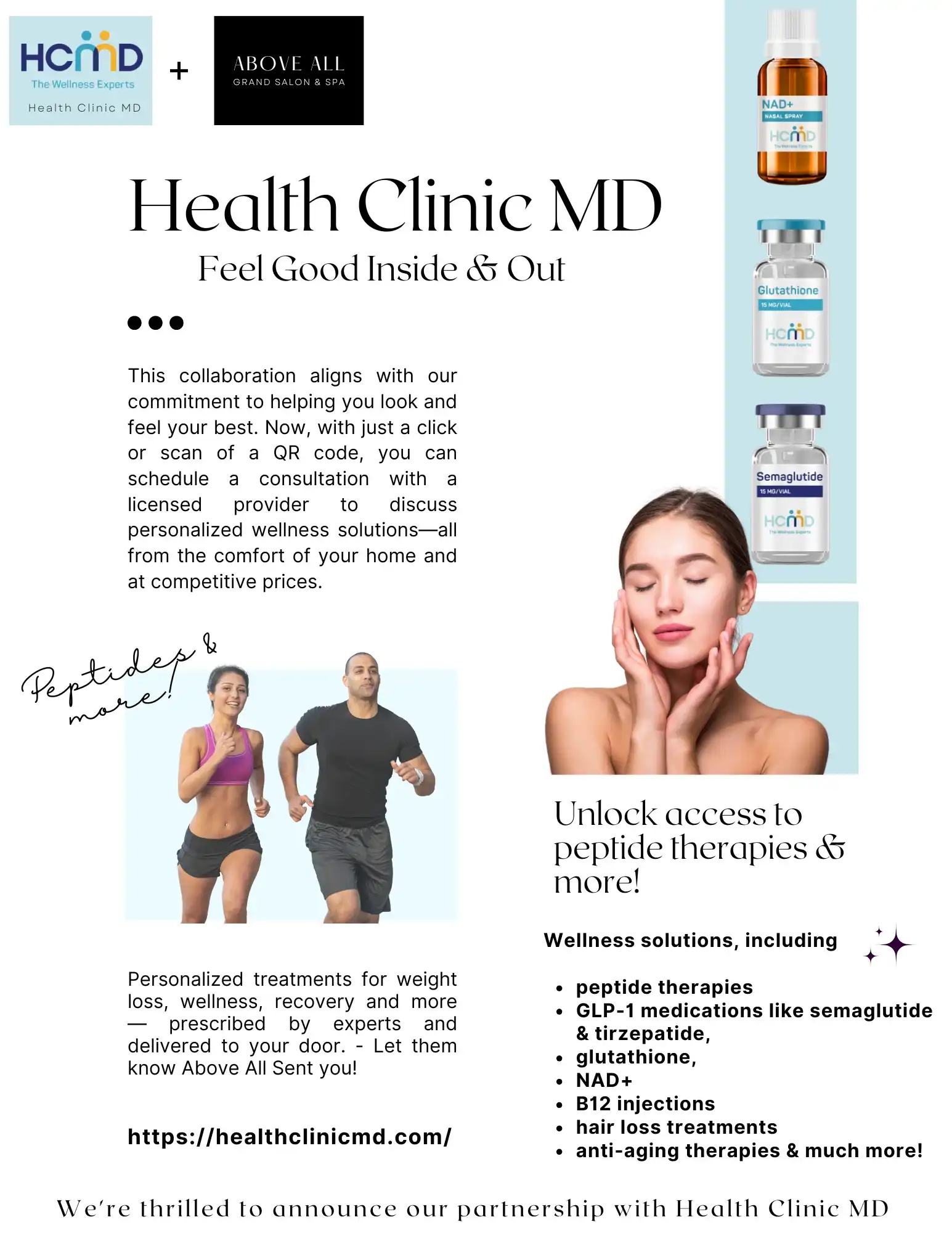 Health Clinic MD offers personalized peptide therapies. Visit website for more information.